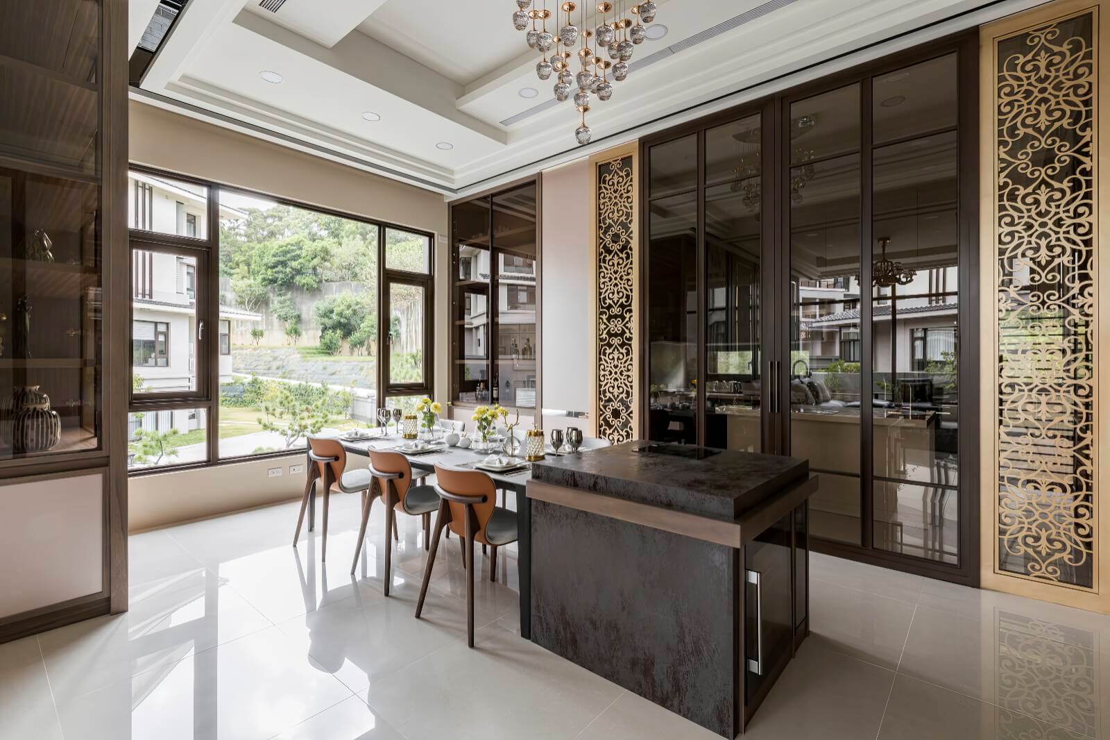 竹北市室內設計|雕金作境,細品紋理雅逸|三宅一秀-5